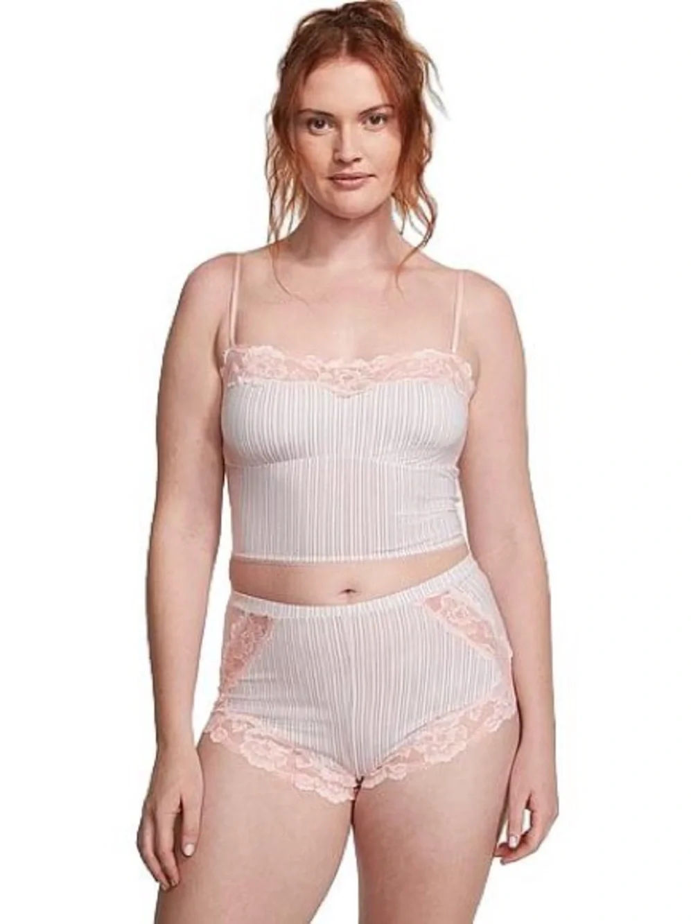 Victoria’s secret Soft Pink Lace-Trim Cami & Shorts Set